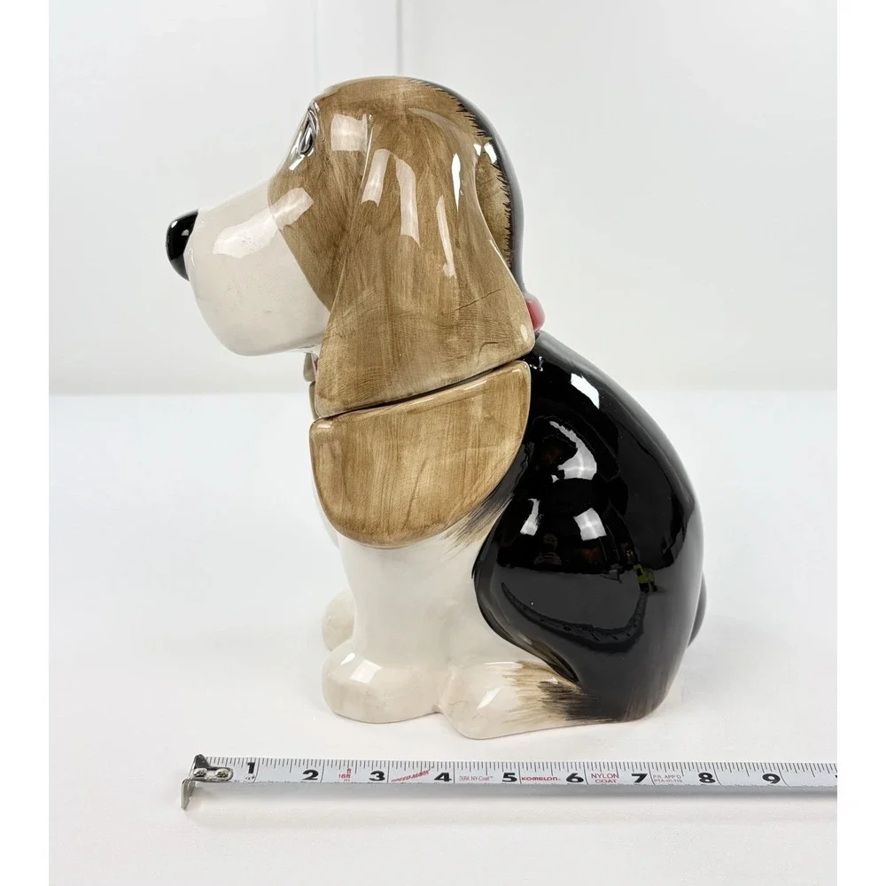 Pioneer Woman Charlie Basset Hound Cookie Jar Ceramic Dog Treat Canister w/Lid